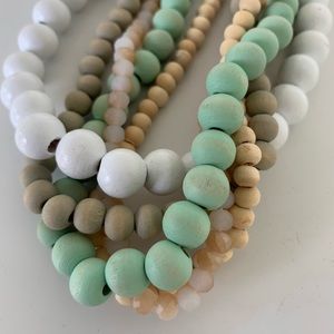Wooden beaded necklace